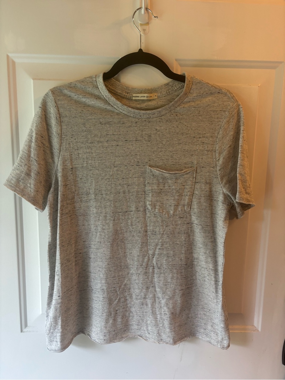 Marine Layer Heather Gray Short Sleeve Pocket Tee